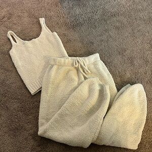 SKIMS Cozy Knit jogger and tank